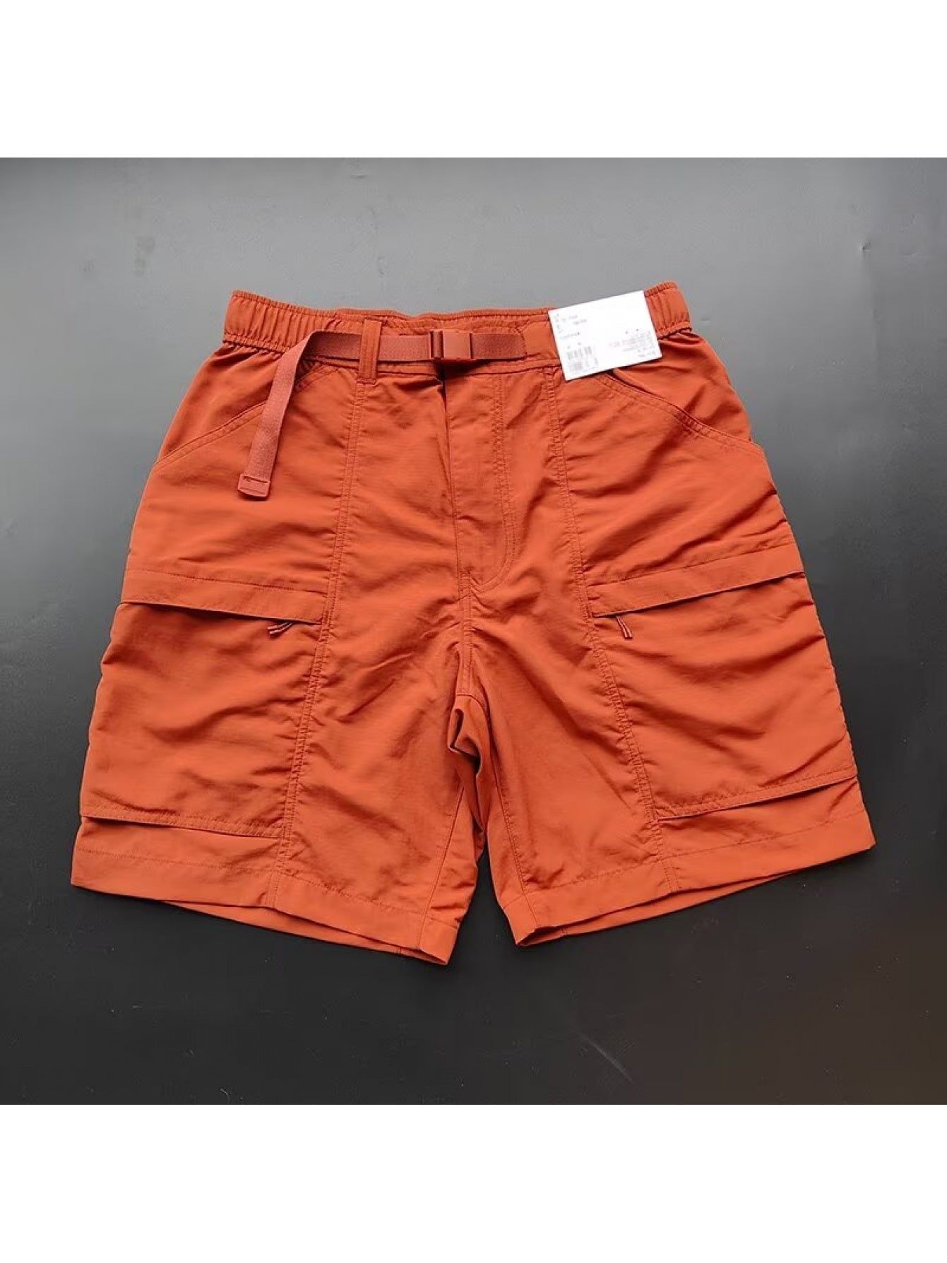 Summer Lightweight Mountain-Style Outdoor Work Shorts for Women, Japanese Easy Multi-Pocket Solid Color Quick-Dry Quarter-Length Shorts for Men