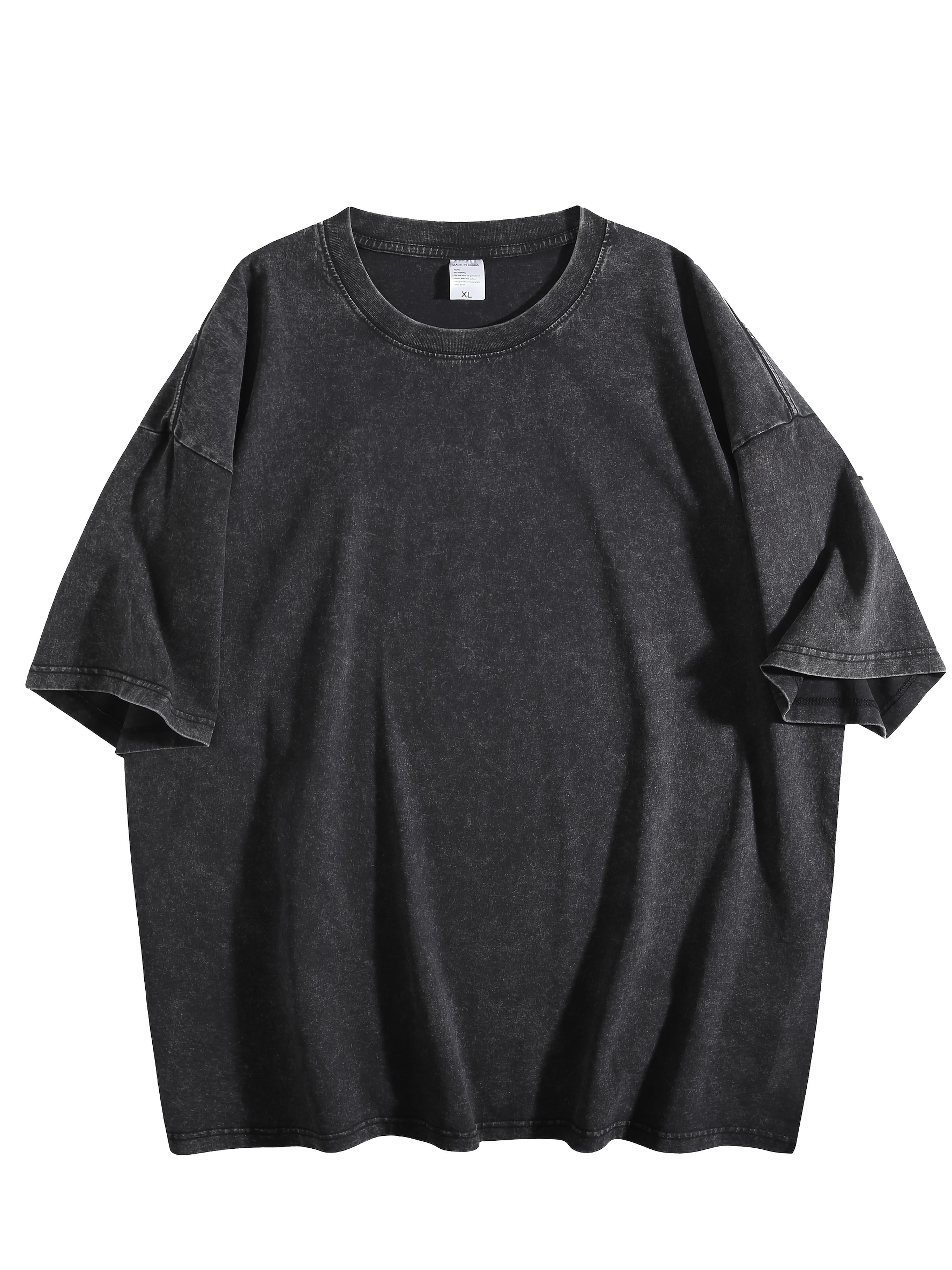 8pcs set of Men's solid color T-shirts 100% | 100% Soft and Lightweight- Suitable for Daily Commuting, Home Leisure, Sports Layering, and Outdoor Activities, Breathable Sweat-Absorbing T-Shirt, Not Stuffy, Comfortable and Versatile