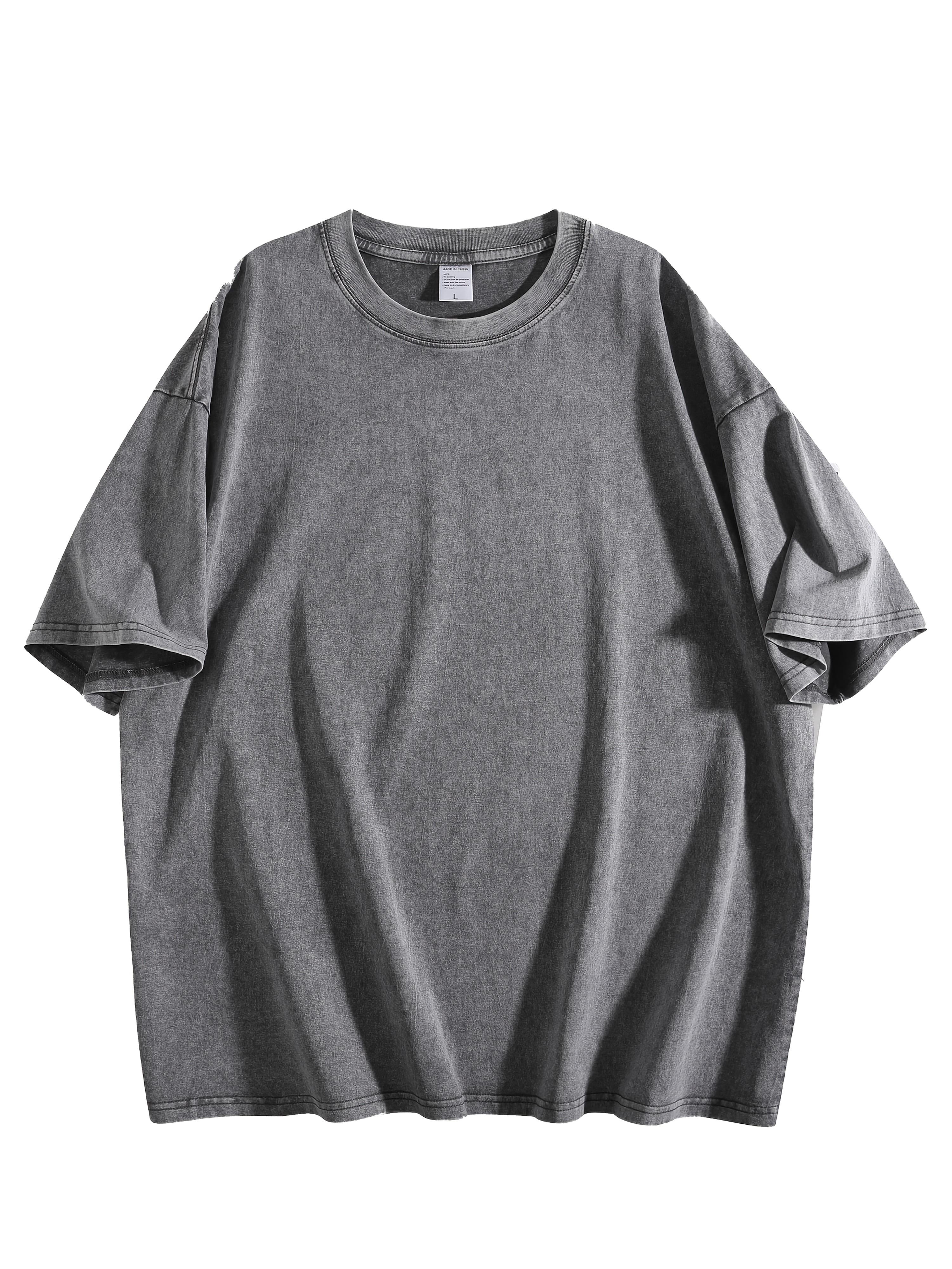 8pcs set of Men's solid color T-shirts 100% | 100% Soft and Lightweight- Suitable for Daily Commuting, Home Leisure, Sports Layering, and Outdoor Activities, Breathable Sweat-Absorbing T-Shirt, Not Stuffy, Comfortable and Versatile