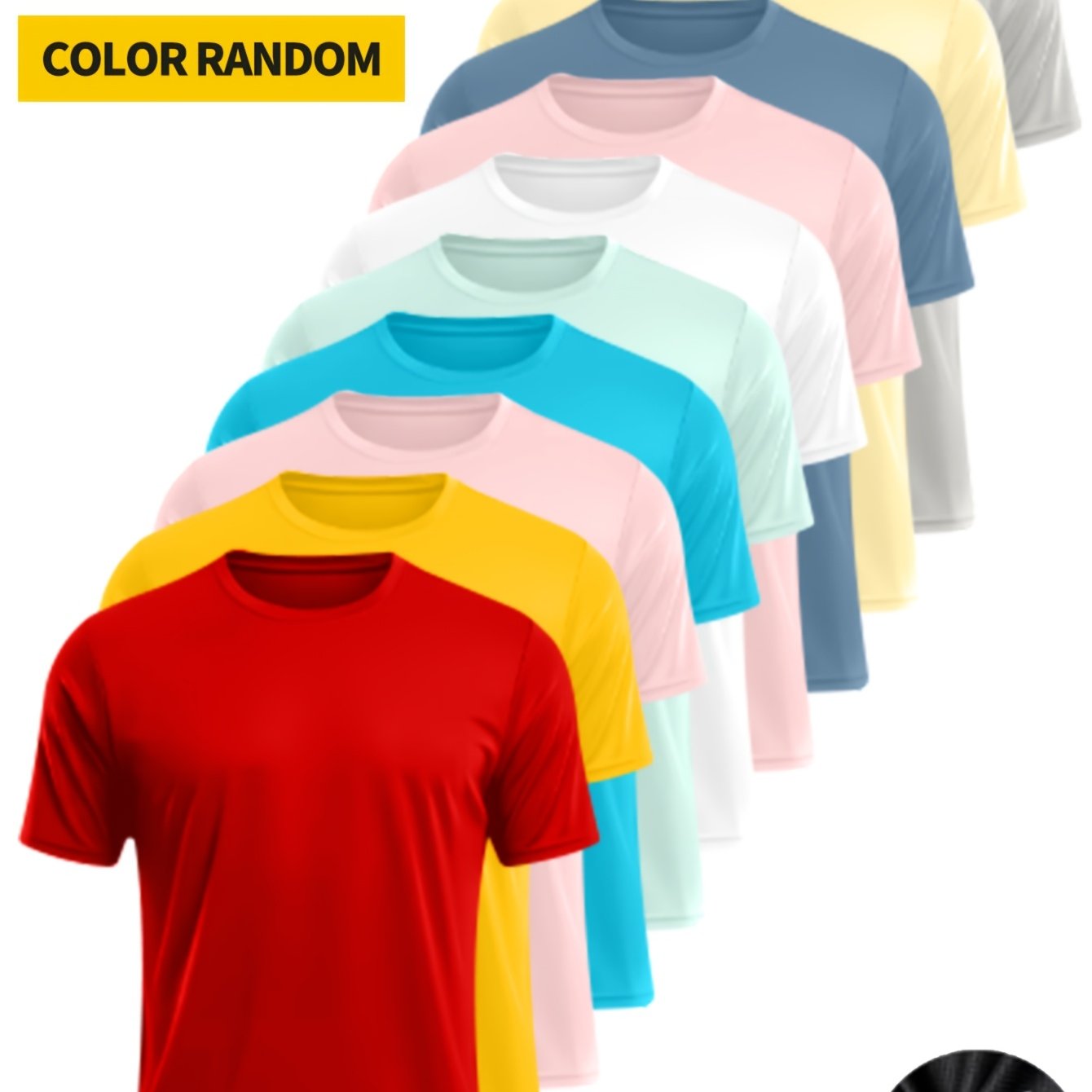 10pcs Set Of Men's Short-sleeve T-shirts, Dopamine-colored for Early Spring And Summer Wear, Solid Color Versatile, Fashionable Men's Sports T-shirts, Breathable And Elastic, Suitable for Running And Fitness, 100% Cotton, Round Neck Short Sleeves