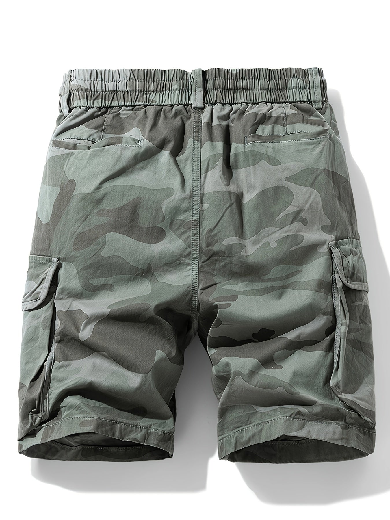 Men's Summer Shorts, Men's Outdoor Sports Street Hiking Camouflage Pants, Multi-pocket Trendy Loose Wide-leg Casual Fashion Simple Durable Drawstring Cargo Shorts