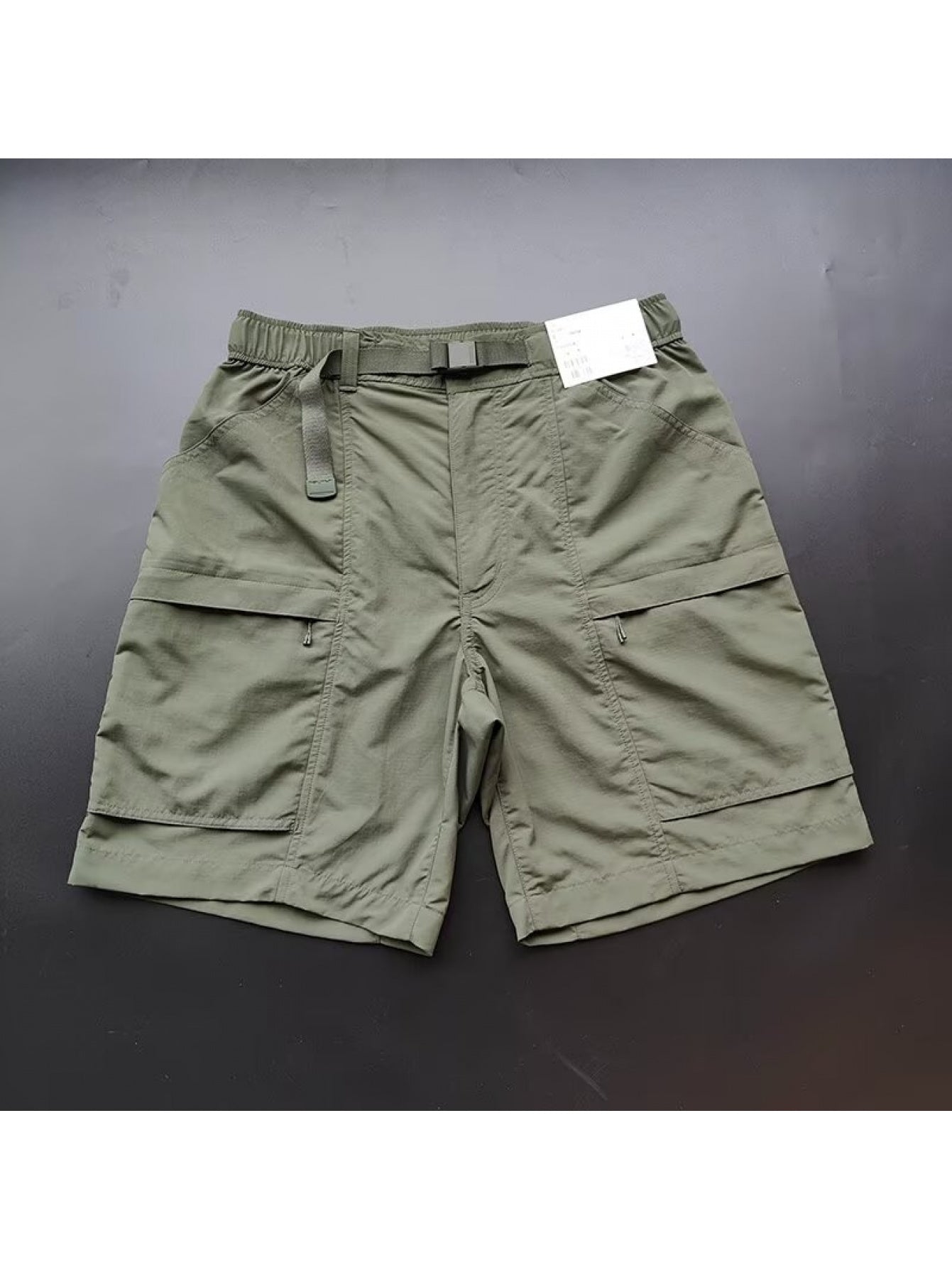 Summer Lightweight Mountain-Style Outdoor Work Shorts for Women, Japanese Easy Multi-Pocket Solid Color Quick-Dry Quarter-Length Shorts for Men
