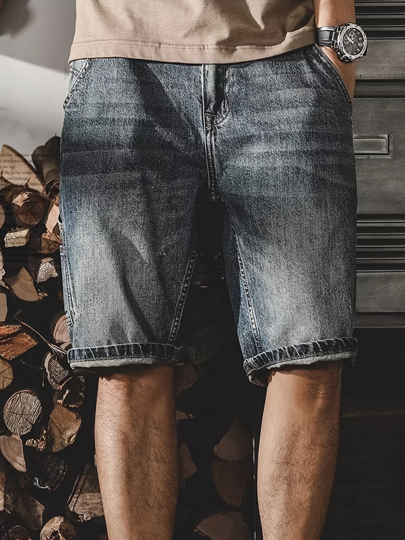 Summer Men'S Fashionable Denim Shorts Trend New American Business Summer Cool Denim Shorts Men'S Comfortable Denim Shorts Classic Design Casual Shorts