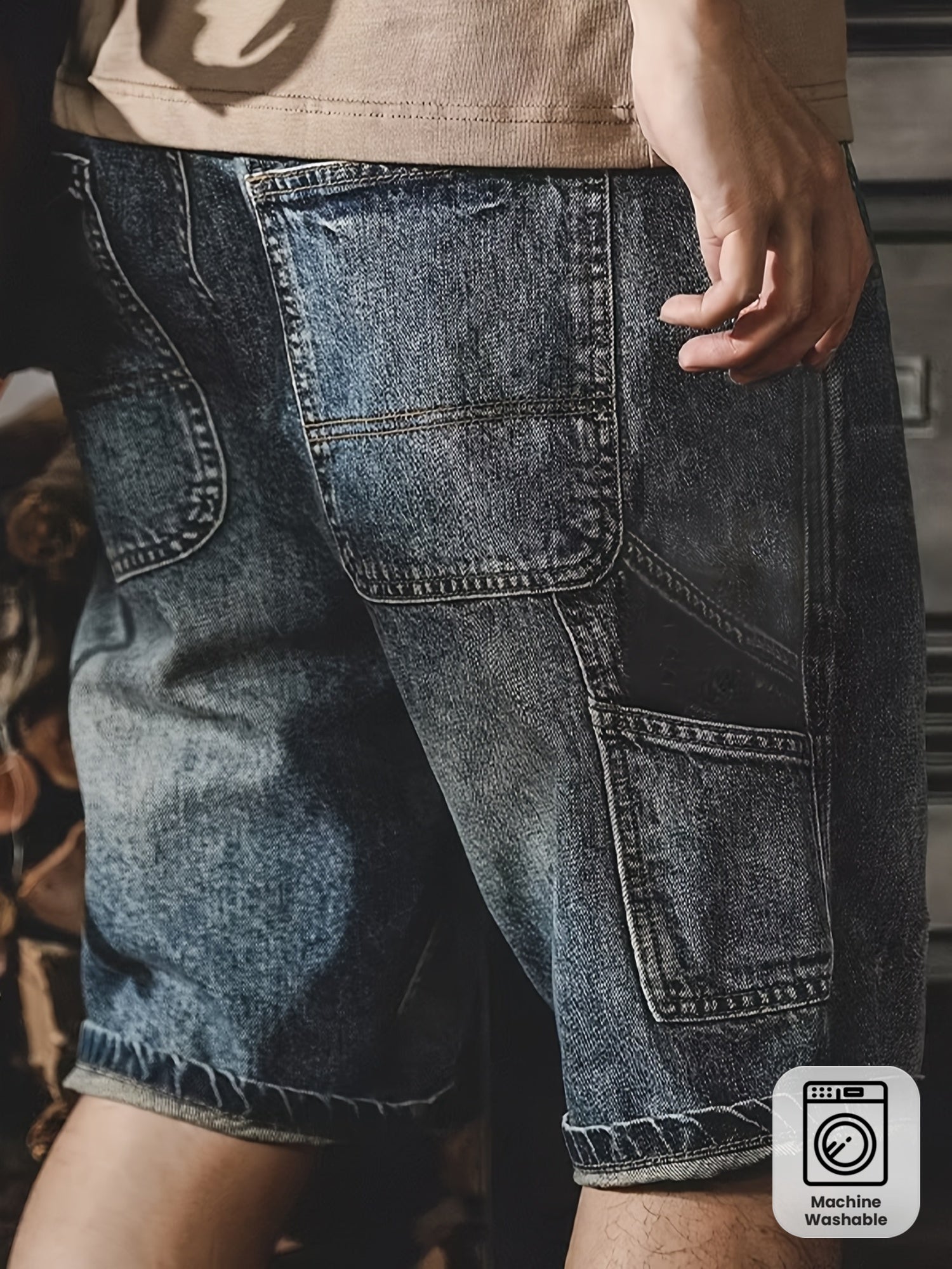 Summer Men'S Fashionable Denim Shorts Trend New American Business Summer Cool Denim Shorts Men'S Comfortable Denim Shorts Classic Design Casual Shorts