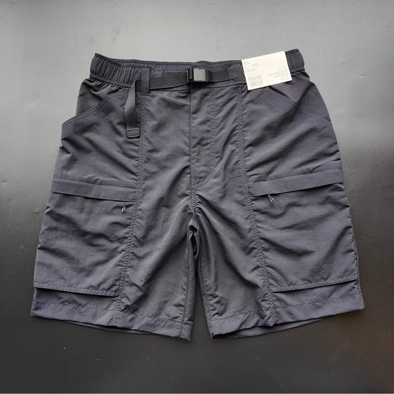 Summer Lightweight Mountain-Style Outdoor Work Shorts for Women, Japanese Easy Multi-Pocket Solid Color Quick-Dry Quarter-Length Shorts for Men