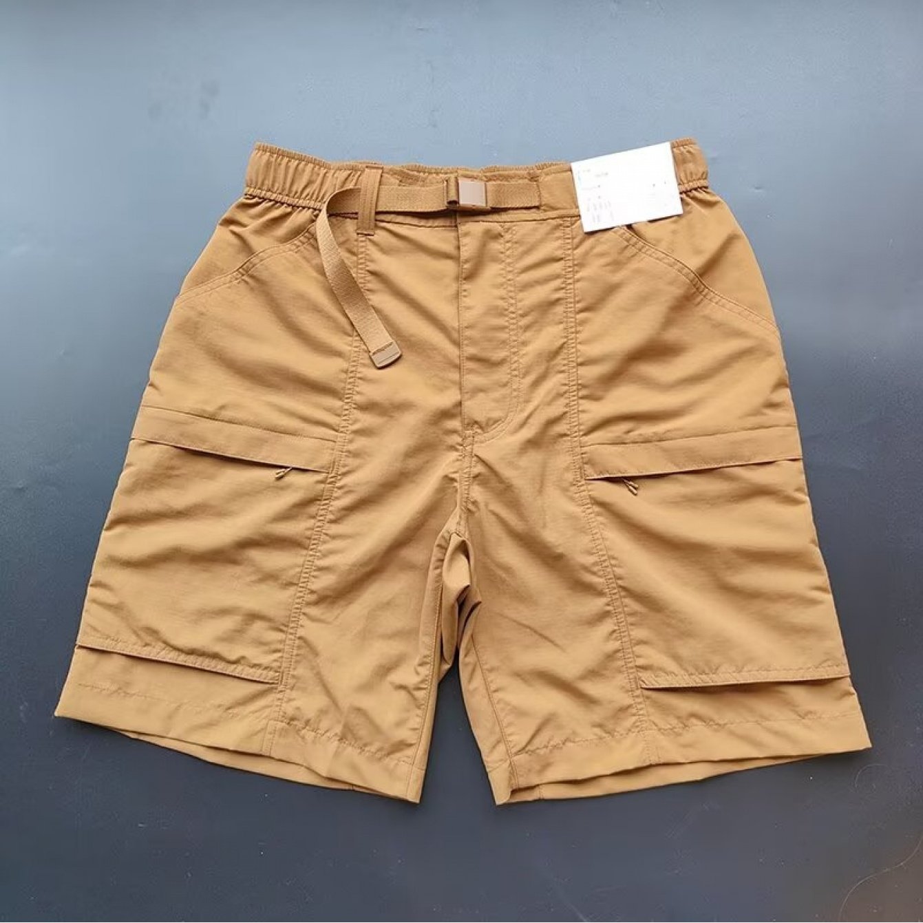 Summer Lightweight Mountain-Style Outdoor Work Shorts for Women, Japanese Easy Multi-Pocket Solid Color Quick-Dry Quarter-Length Shorts for Men