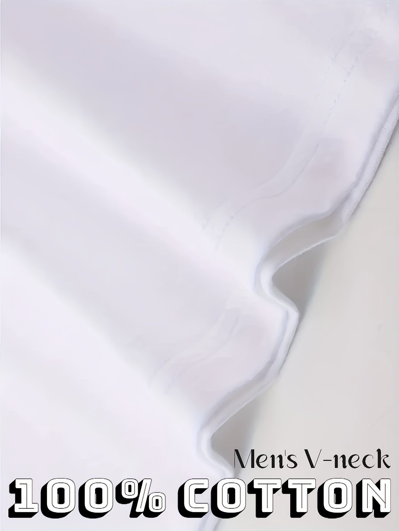Set Of Six Pure White V-necks, 100% Cotton Breathing. Minimalist Silhouette, Gently Wrapped, Comfortable As The Wind. Unassuming, But with Its Own Light It Is Suitable for The One You Love The Most