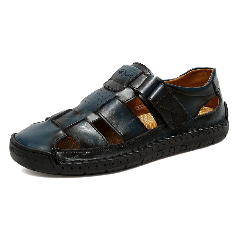 Men's Summer Breathable Stitched Beach Sandals Lightweight Comfortable Trendy Outdoor Casual Walking Shoes 2026