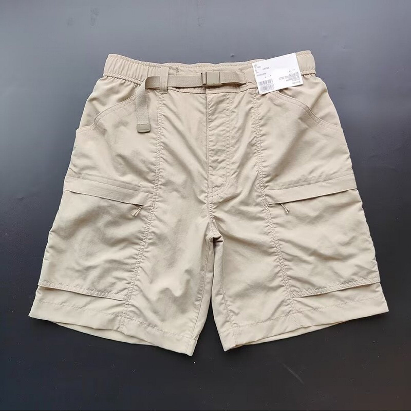 Summer Lightweight Mountain-Style Outdoor Work Shorts for Women, Japanese Easy Multi-Pocket Solid Color Quick-Dry Quarter-Length Shorts for Men