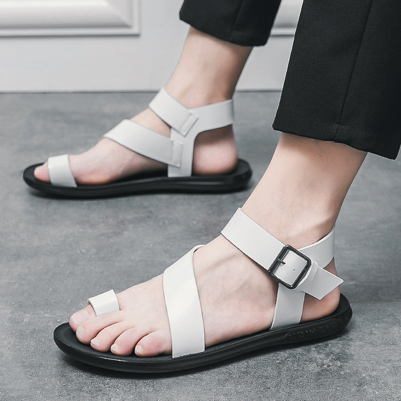 2026 Summer New Large Size Men's Sandals, Teenager Street Fashion Shoes, Breathable Casual Men's Shoes