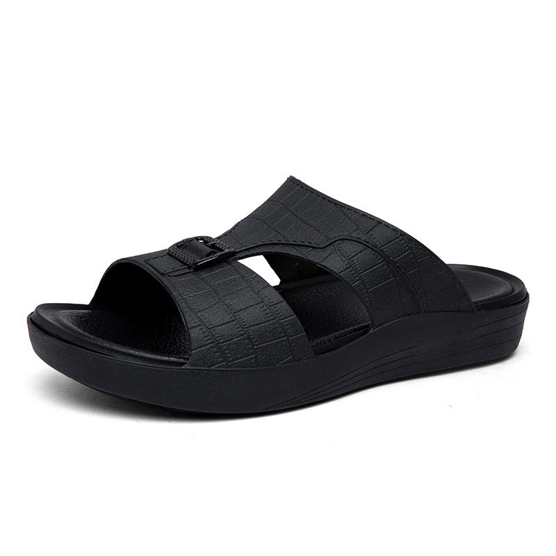 Summer Fashion Outdoor Dad Slippers, Plus Size Thick Sole Men's Casual Slippers