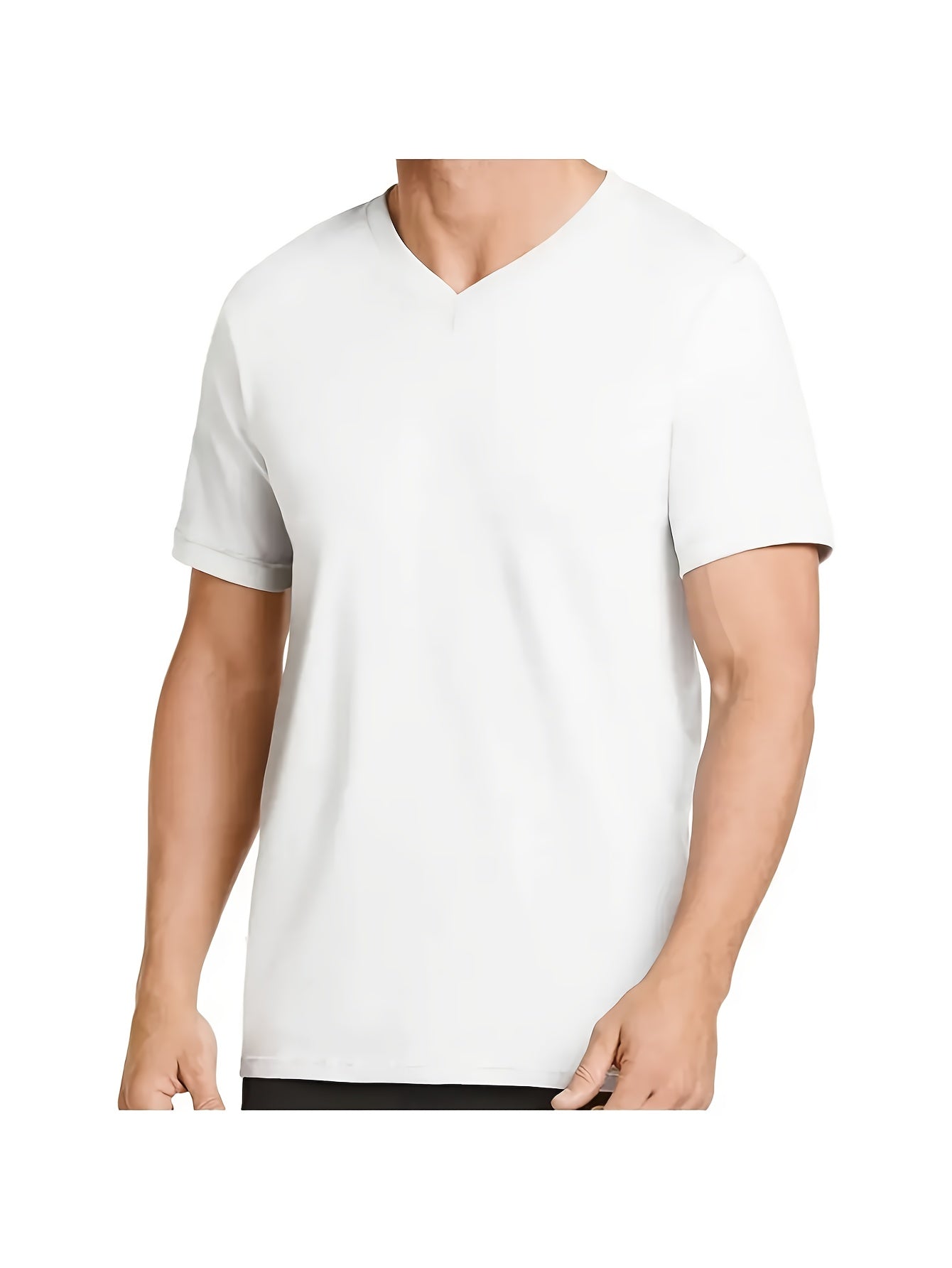 Set Of Six Pure White V-necks, 100% Cotton Breathing. Minimalist Silhouette, Gently Wrapped, Comfortable As The Wind. Unassuming, But with Its Own Light It Is Suitable for The One You Love The Most