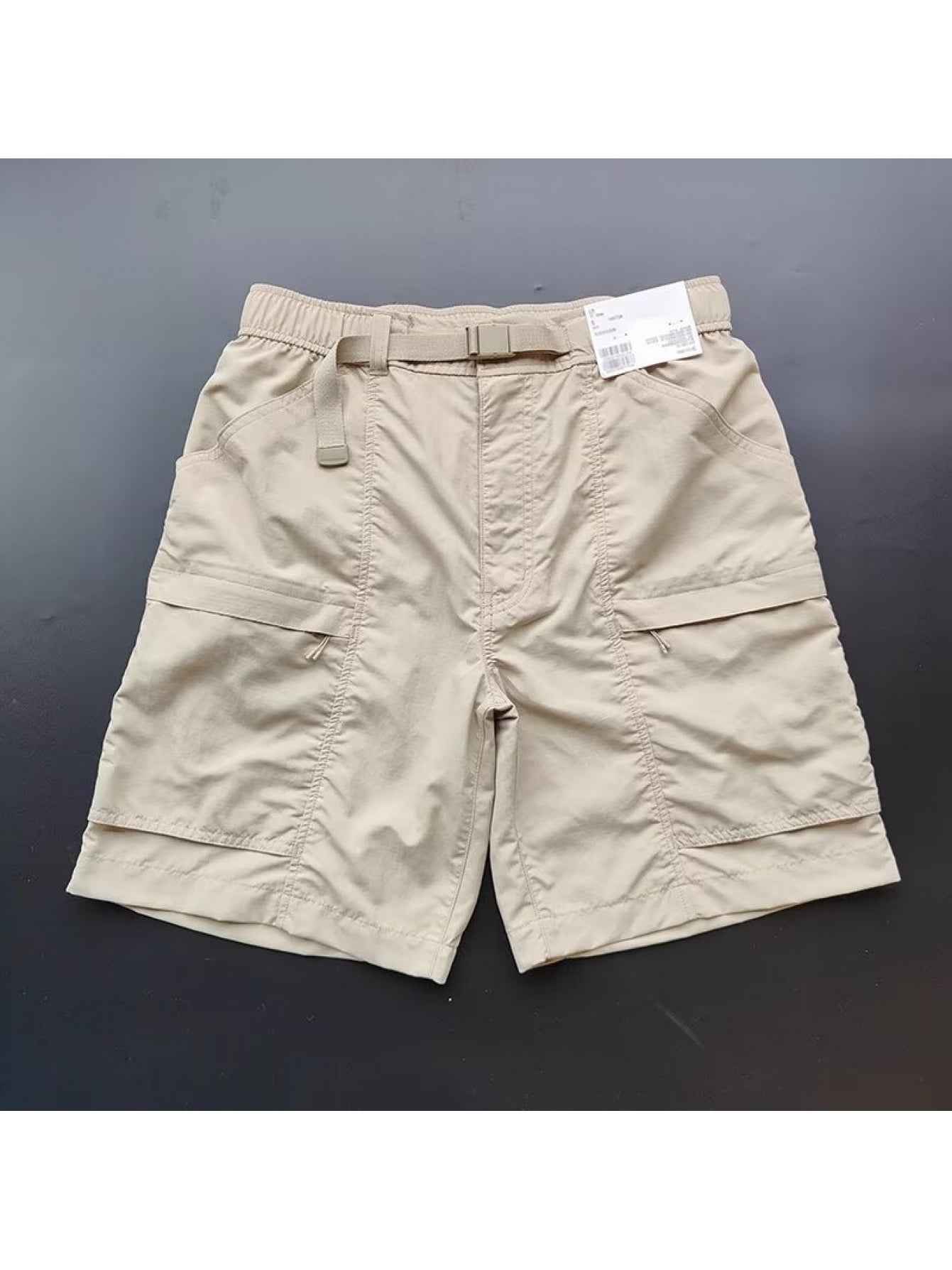 Summer Lightweight Mountain-Style Outdoor Work Shorts for Women, Japanese Easy Multi-Pocket Solid Color Quick-Dry Quarter-Length Shorts for Men